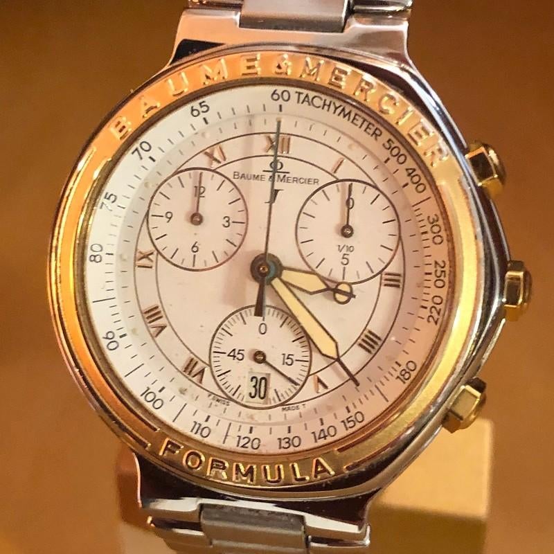 HEREN HORLOGE Baume et Mercier Formula S – zeldzaam te koop, Ophalen of Verzenden, Gebruikt