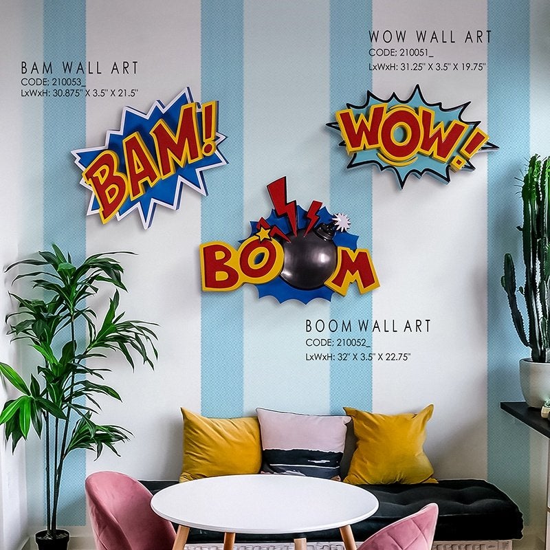 Pubsign Boom - Bam - Wow - Décoration murale - 81 cm, Enlèvement, Neuf