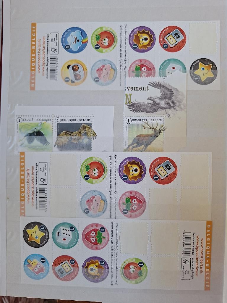 gros lot de timbres belges neufs actuels faciale 1967 euro, Enlèvement, Non oblitéré, Timbre-poste, Non oblitéré