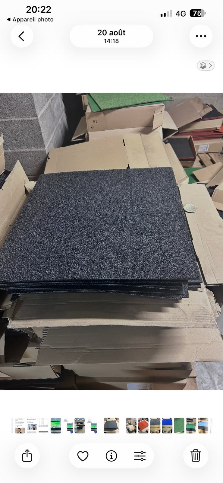 lot de moquettes professi DESSO 50 x50 x5 mm neuf 10 er m2, Enlèvement ou Envoi, Comme neuf