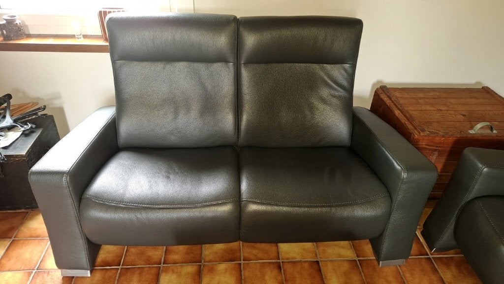 3-zit en 2-zit lederen zetels, Maison & Meubles, Canapés | Salons, Enlèvement, Comme neuf, Cuir