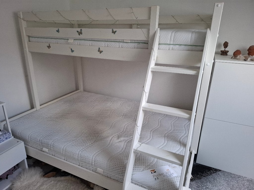 Hoogslaper met dubbel bed, Ophalen, Hoogslaper, 160 tot 180 cm, Tweepersoons