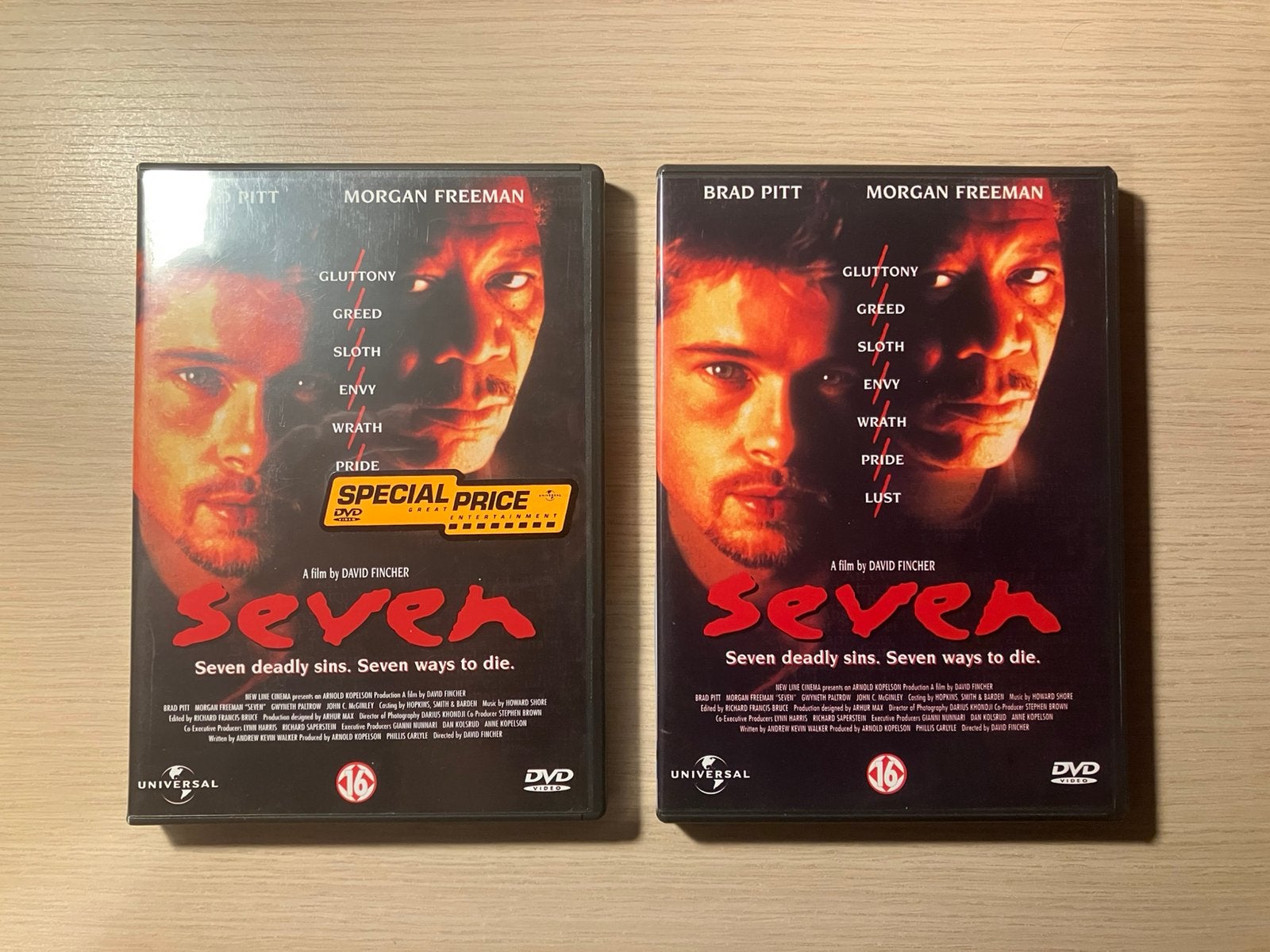 2x DVD - ‘Seven’ (David Fincher), CD & DVD, DVD | Action, Enlèvement ou Envoi, Comme neuf