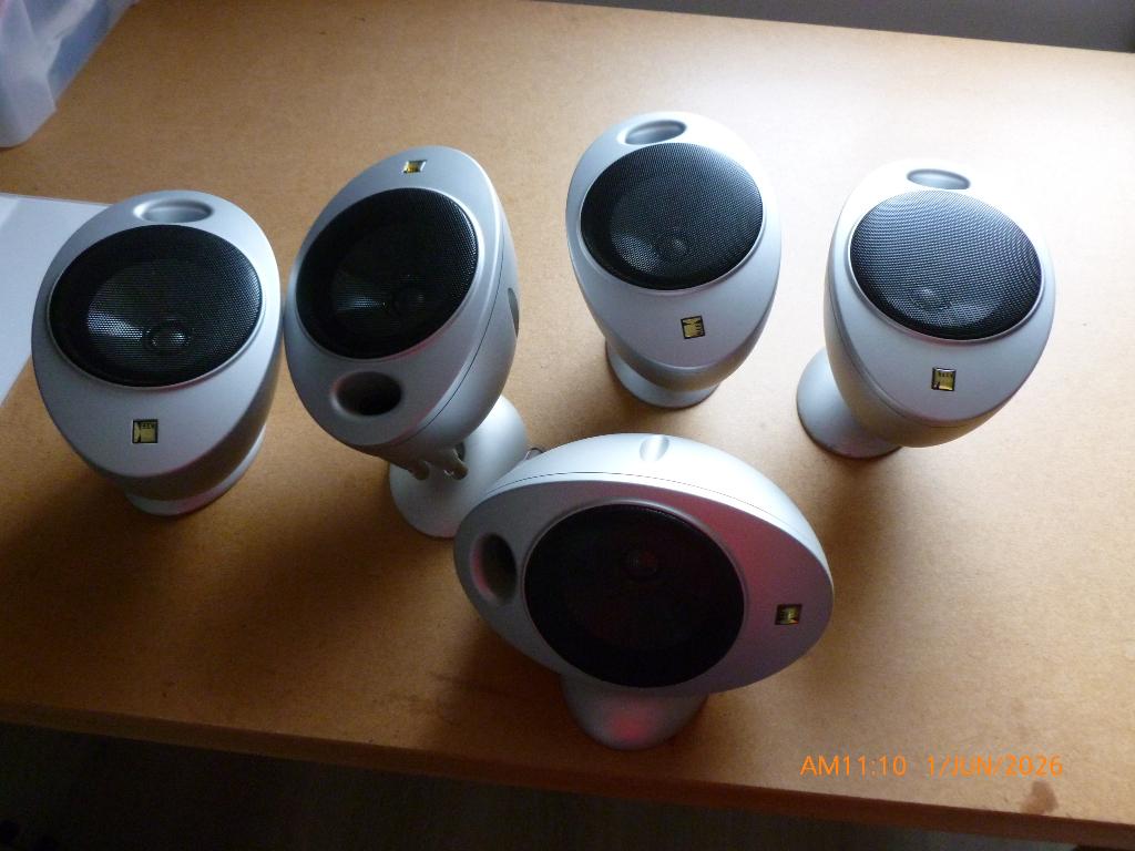 kef eggs, Audio, Tv en Foto, Luidsprekerboxen, Zo goed als nieuw, 60 tot 120 watt, Complete surroundset, Ophalen