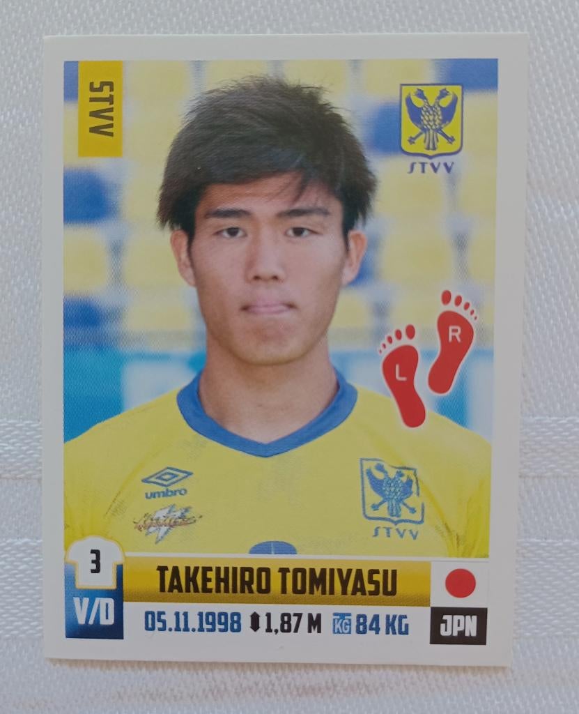 Autocollant Tomiyasu (rookie) - Pro League 2018-2019, Enlèvement ou Envoi, Comme neuf, Autocollant