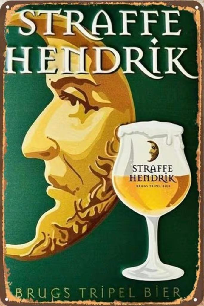 Panneau rétro métal Straffe Hendrik 2 - vintage mancave, Enlèvement ou Envoi, Neuf, Panneau, Plaque ou Plaquette publicitaire