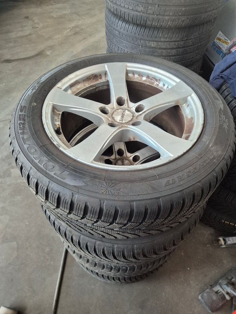 BMW X3 F25 winterset Alu velgen 5x120 +Banden 235/55R17 103V, Ophalen, Gebruikt, Banden en Velgen, 17 inch