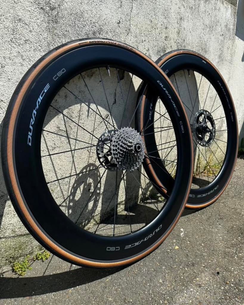 paire de roues Shimano - Dura-Ace WH-R8100-C60-TL - 28, Enlèvement ou Envoi, Comme neuf, Roue