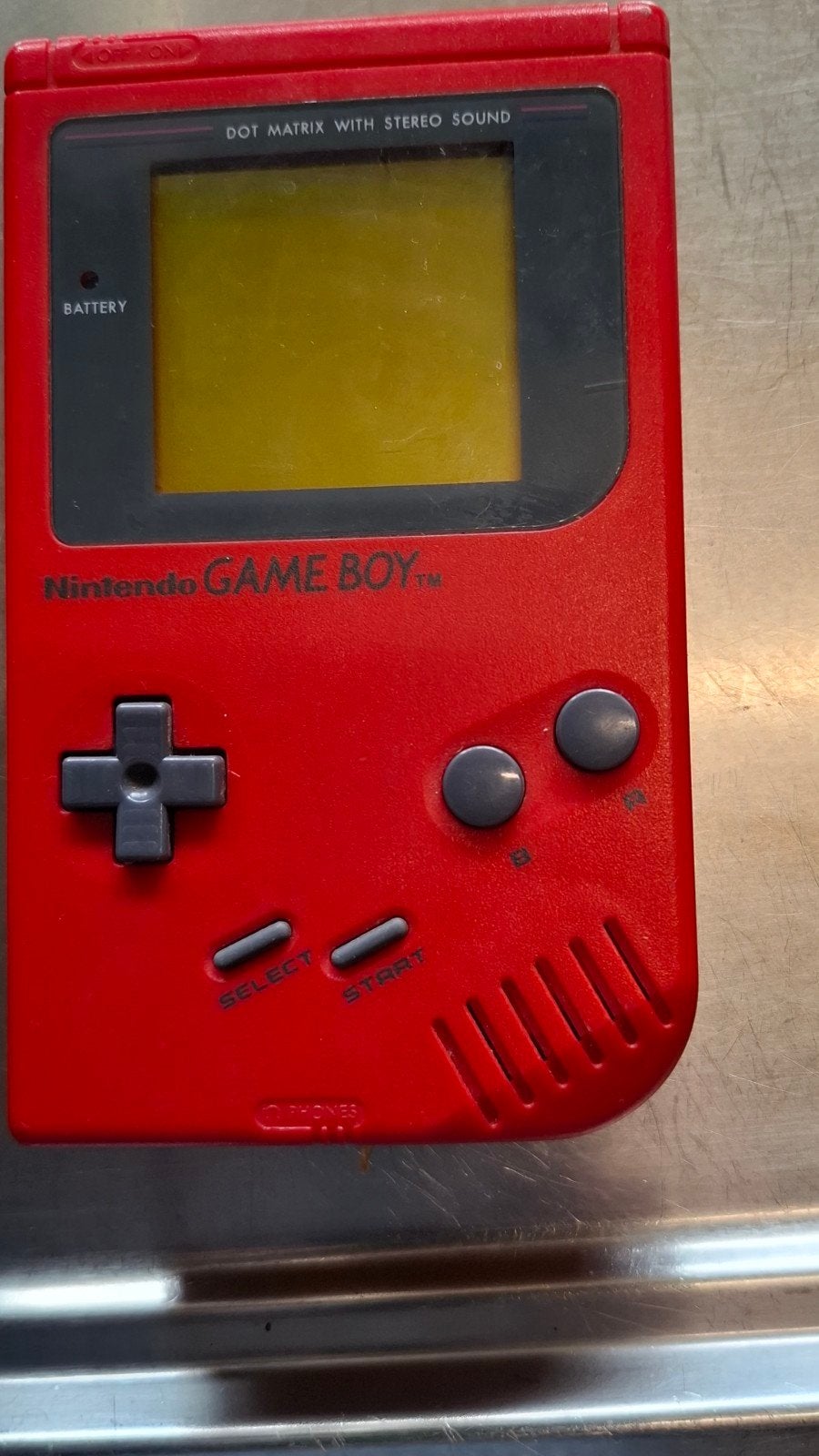 game boy classic red, Games en Spelcomputers, Ophalen of Verzenden, Gebruikt, Game Boy Classic