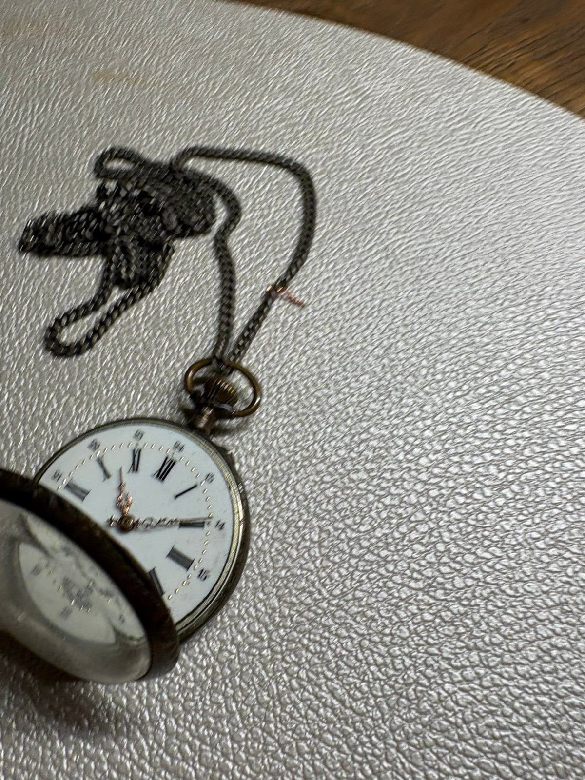 Zilveren zakhorloge uit 1880, Overige merken, Zakhorloge, Ophalen of Verzenden, Met ketting
