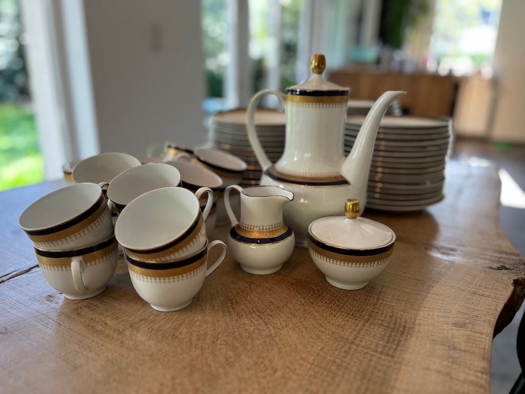 Zeer groot Winterling Bavaria servies 80+ stuks kobalt&goud, Ophalen