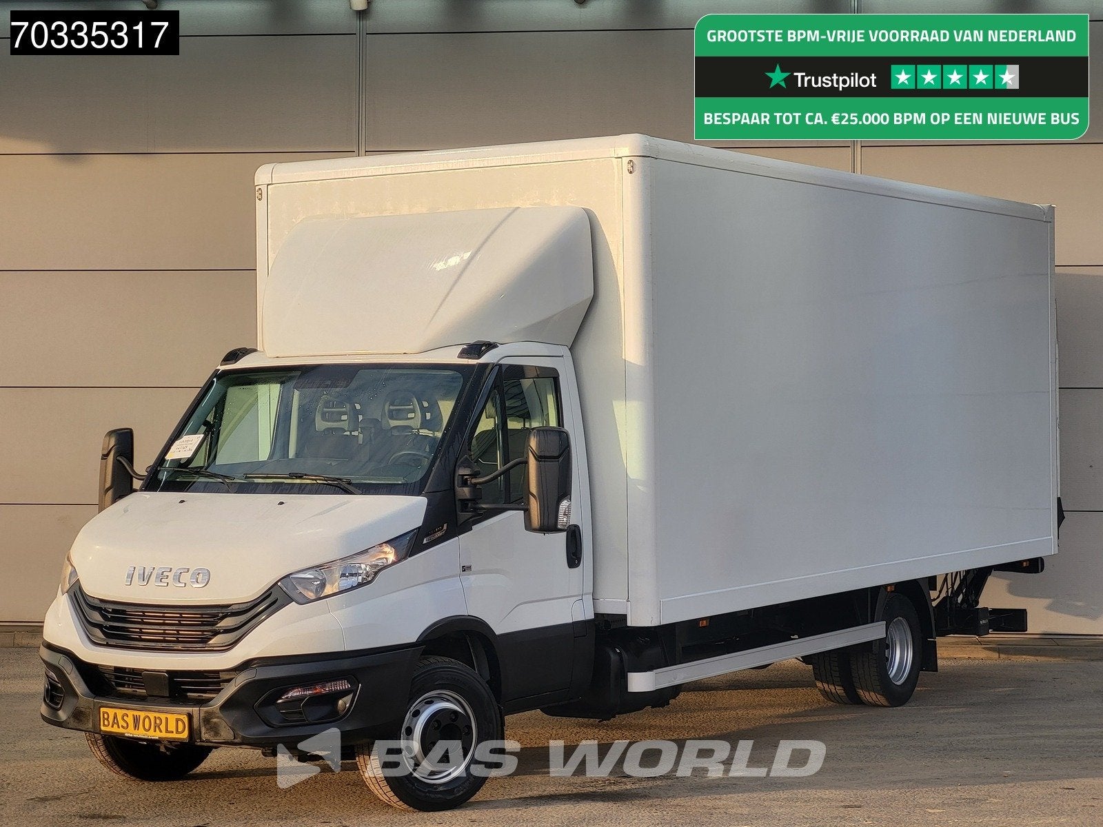 Iveco Daily 72C21 3.0L Automaat 1000KG Laadklep Luchtvering, Stof, Gebruikt, Euro 6, 4 cilinders