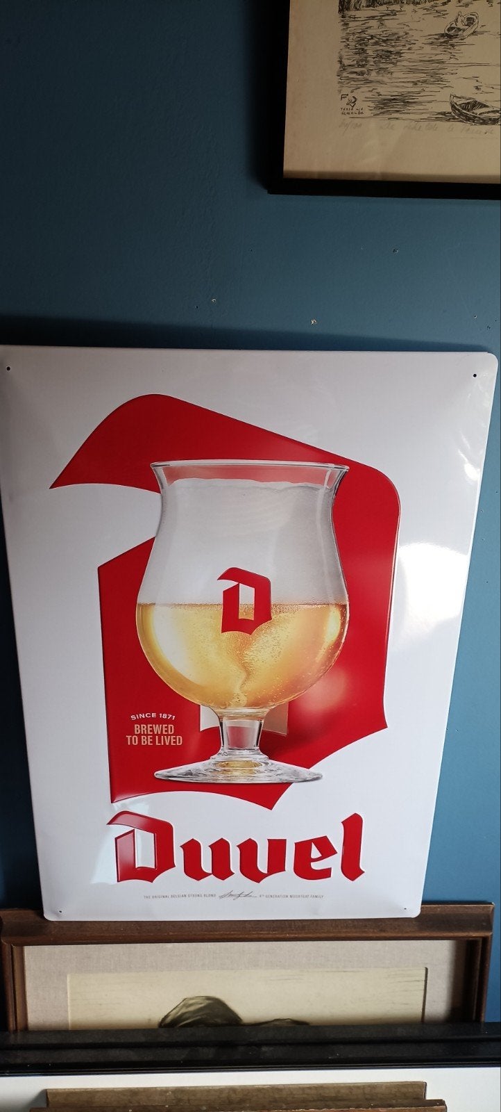 Nieuwe grote reklaamplaat Duvel Moortgat, Verzamelen, Ophalen of Verzenden, Duvel