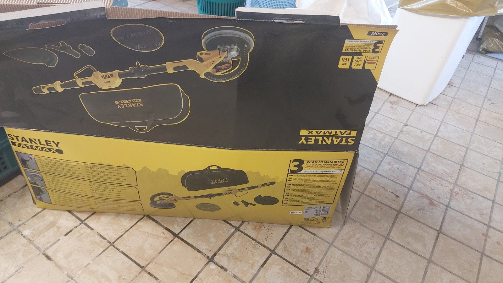 Telescopische schuurmachine stanley fatmax, Doe-het-zelf en Bouw, Ophalen, Gebruikt, 600 tot 1200 watt, Vlakschuurmachine