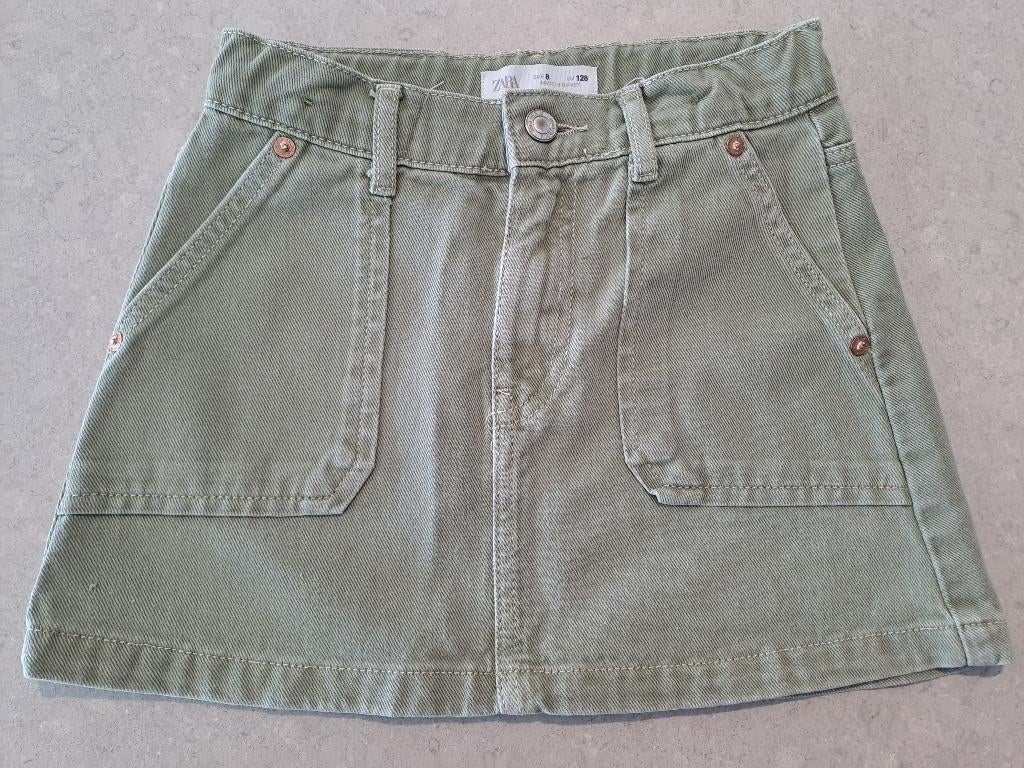 Jeansrok groen, Kinderen en Baby's, Kinderkleding | Maat 128, Ophalen, Meisje, Zo goed als nieuw, Zara