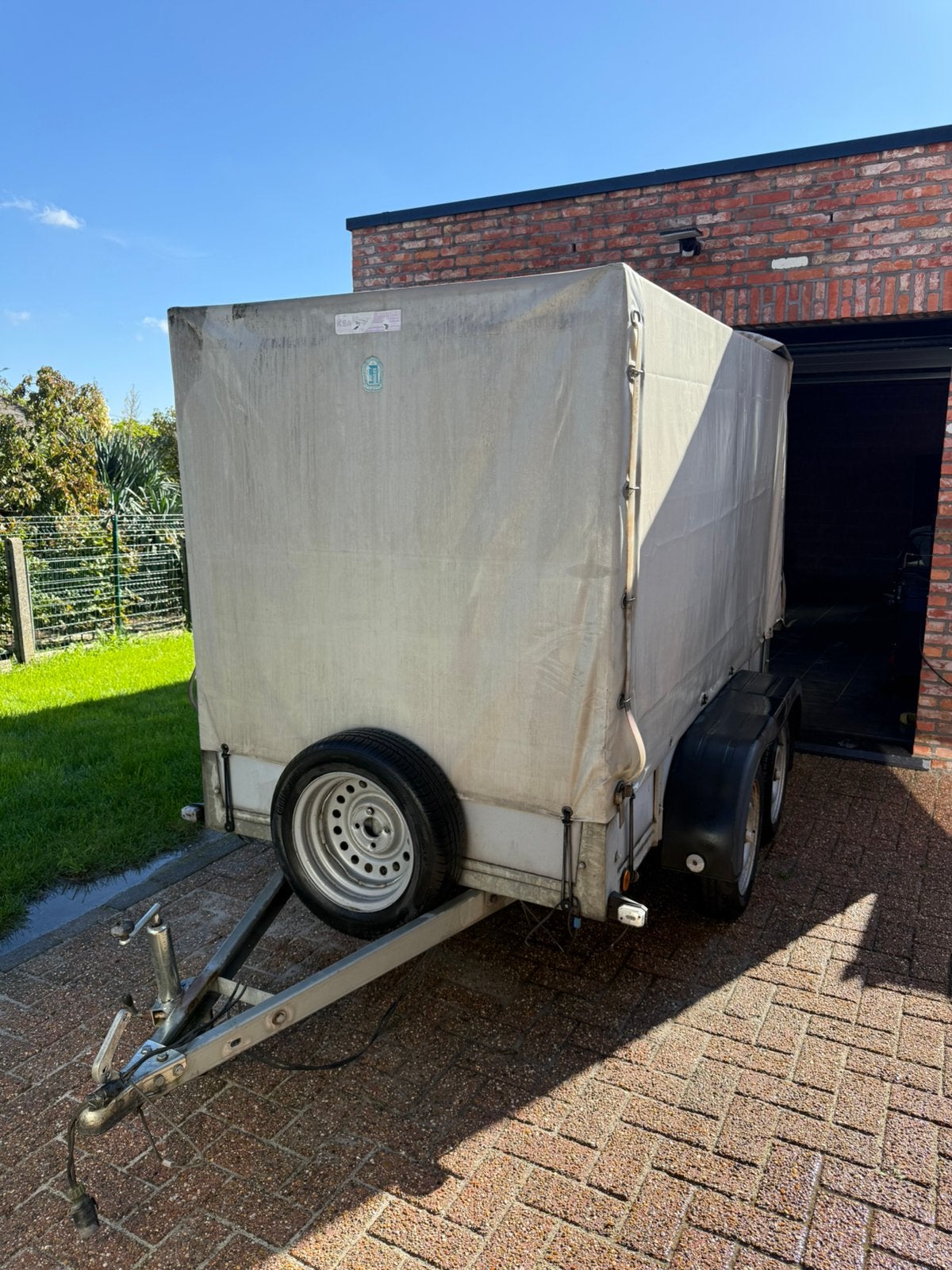Aanhangwagen met huif 750kg, Ophalen, Zo goed als nieuw