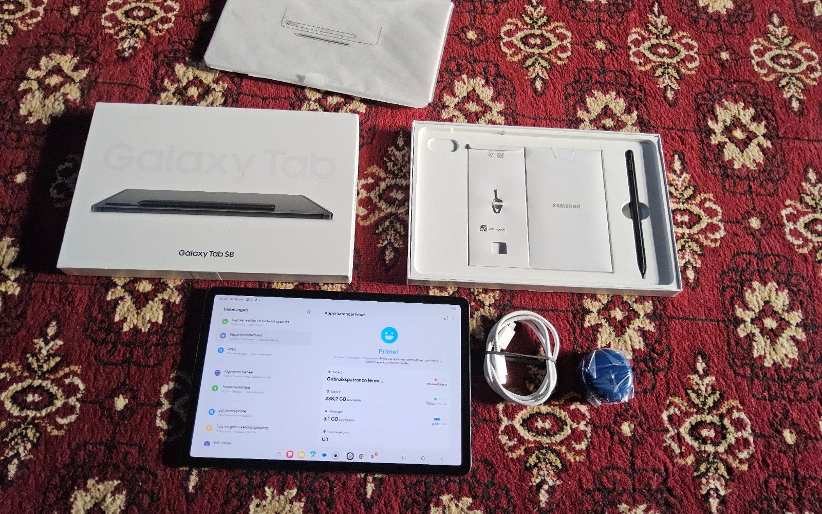Samsung galaxy tab S8 bijna nieuw, toestenbord, accessoires, Computers en Software, Android Tablets, Ophalen of Verzenden