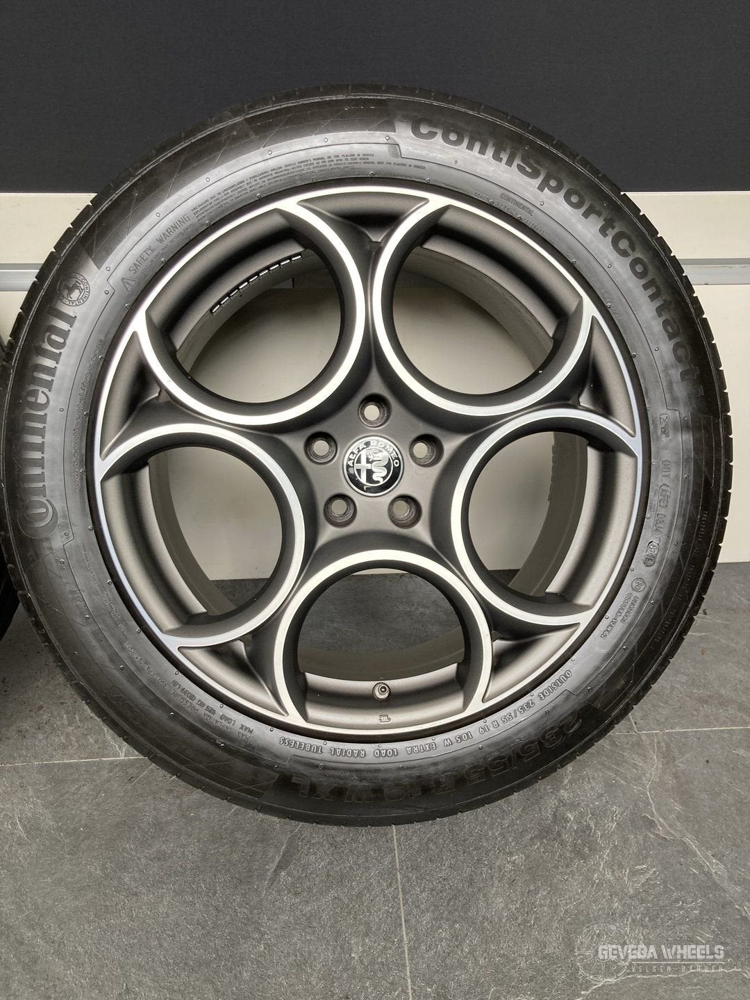 19” originele Alfa Romeo Stelvio velgen + banden 5x110 15611, 19 inch, Gebruikt, -, -