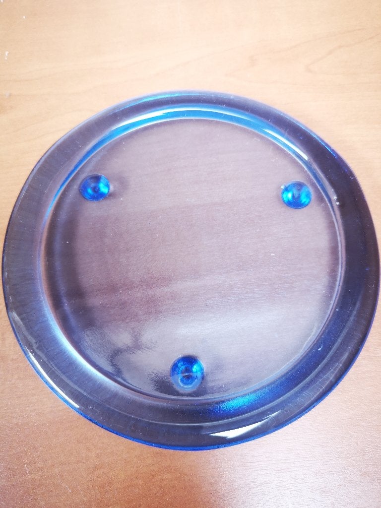 Sous-verre en verre bleu 16 cm, Enlèvement ou Envoi