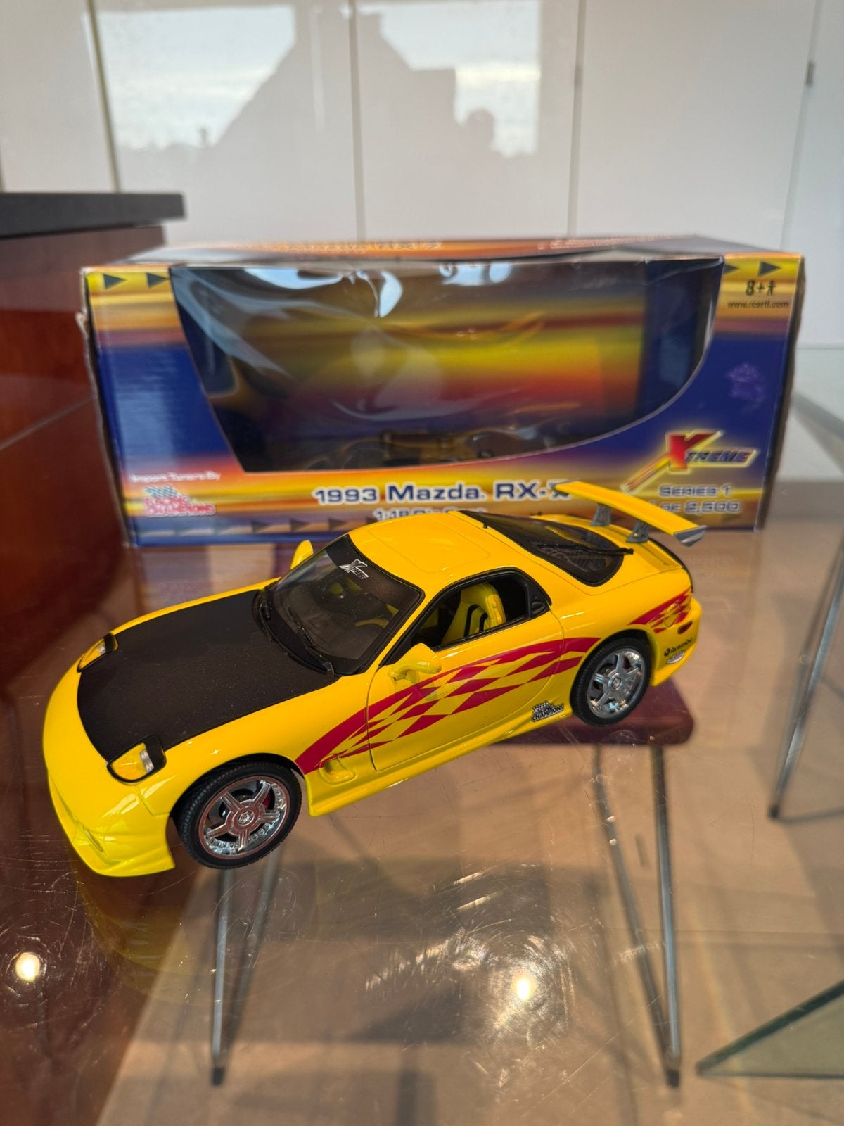 1/18 Mazda RX-71993 Ertl (Xtreme) /Tuners importeren, Ophalen of Verzenden, Zo goed als nieuw, Auto, ERTL