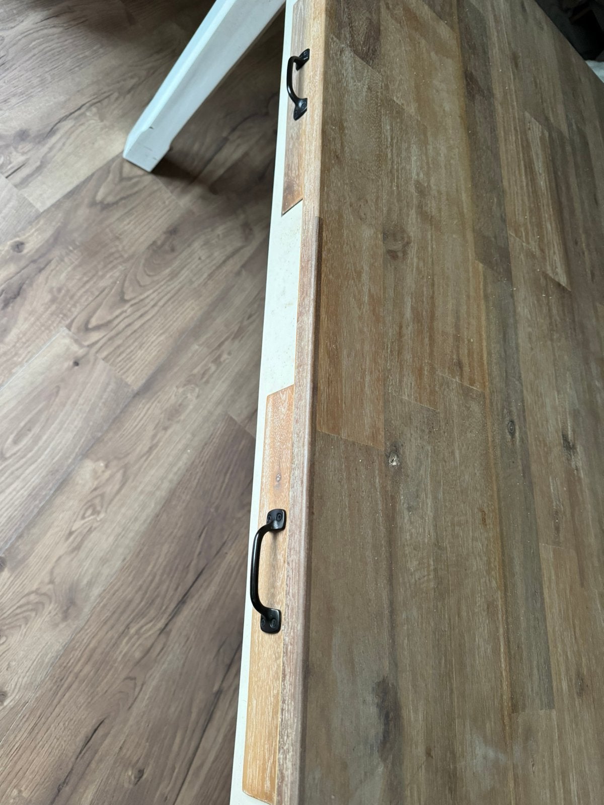 Tafel + 6 stoelen, Ophalen, Zo goed als nieuw, Hout