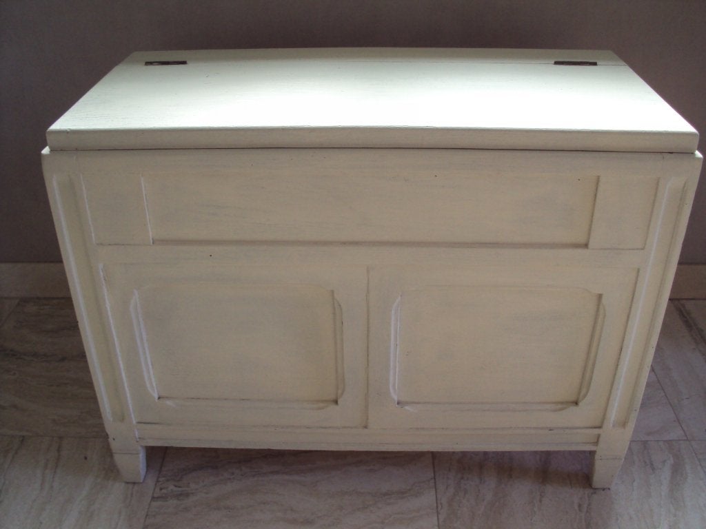 Witte houten koffer / kist, Ophalen