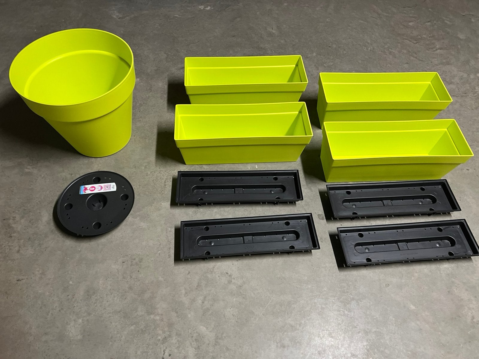 5x Lime Bloempotten één keer gebruikt, Enlèvement, Comme neuf