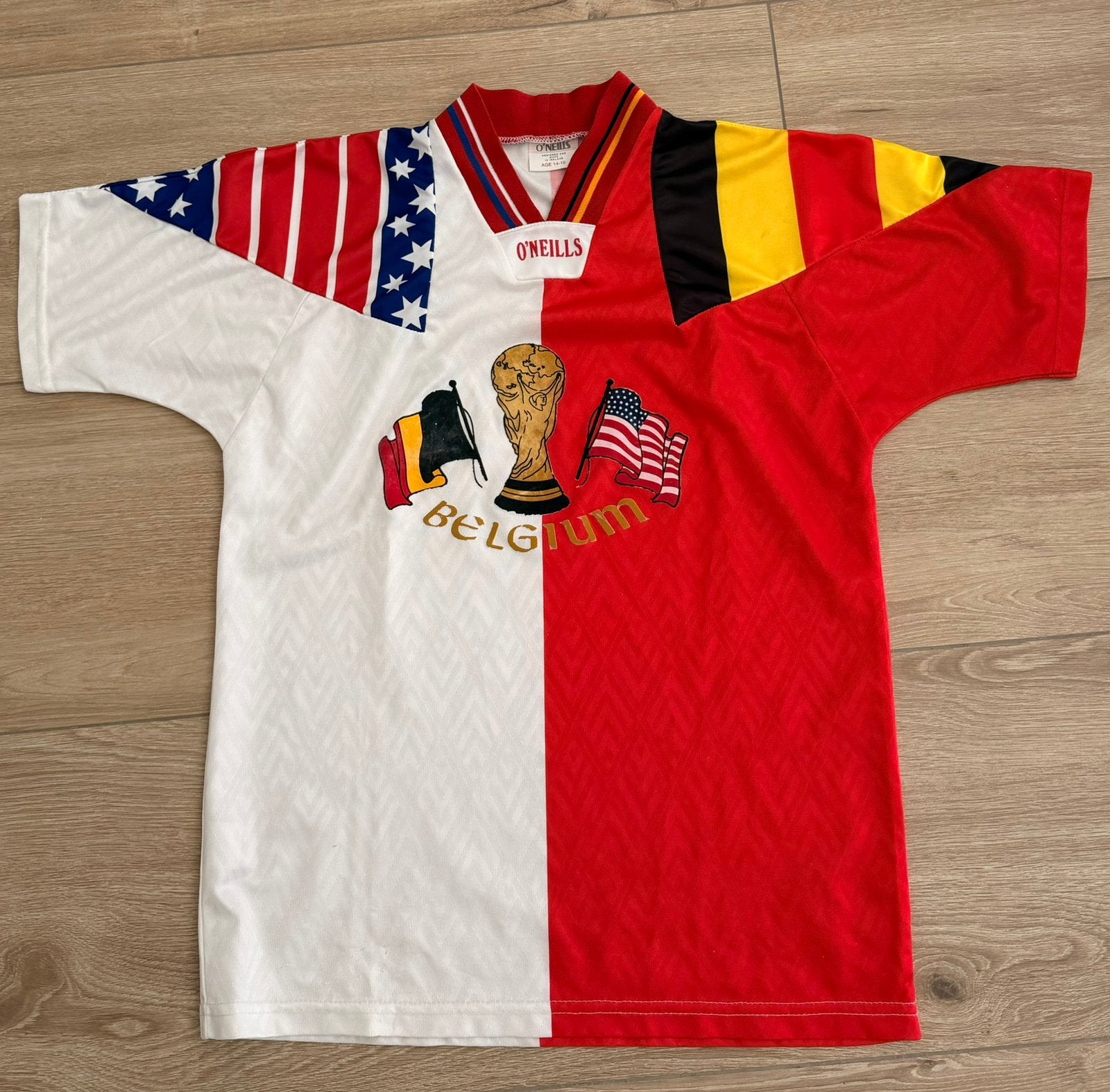 Vintage voetbalshirt Rode Duivels 1994, Ophalen of Verzenden, Zo goed als nieuw, Maat 46 (S) of kleiner, Kleding