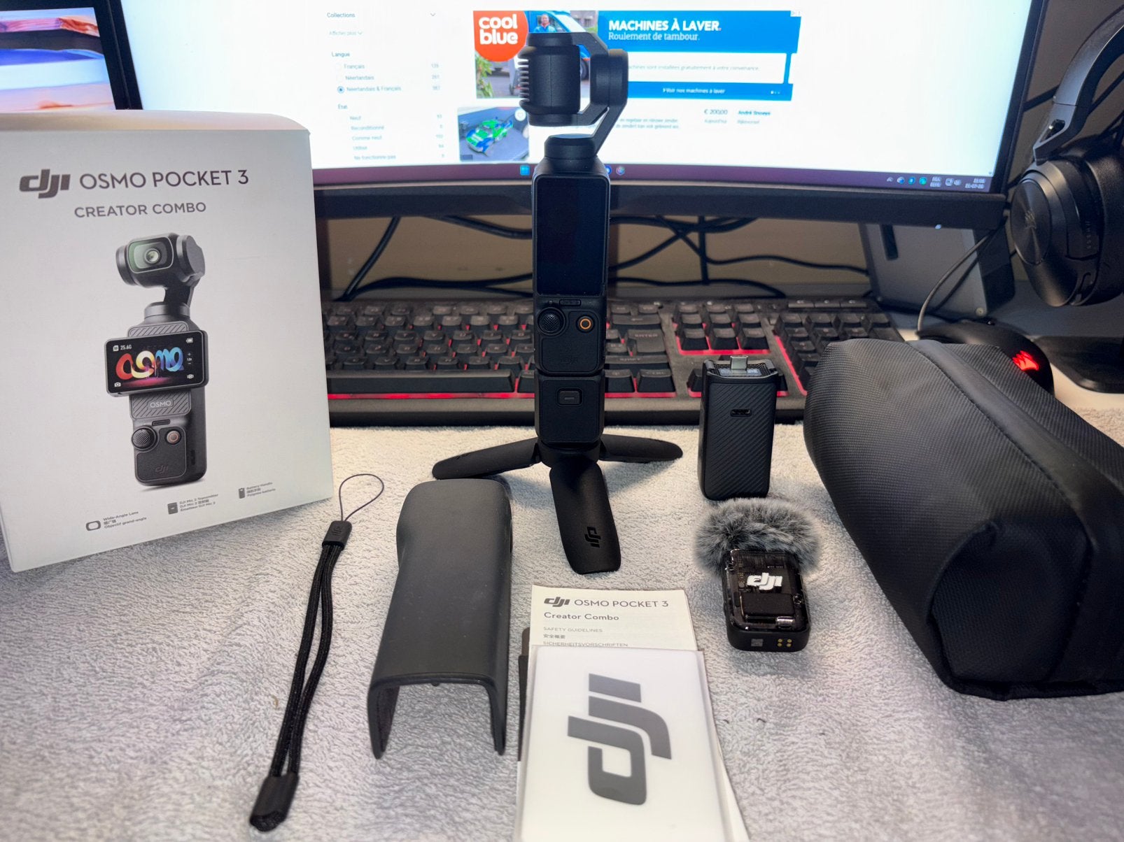 Dji Osmo Pocket 3 Pack Creotor + Carte micro sd 256gb, TV, Hi-fi & Vidéo, Caméras action, Neuf, Autres marques, Enlèvement