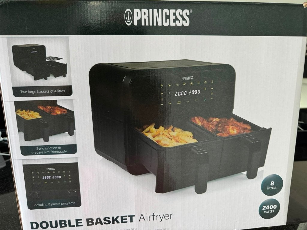 PRINCESS AIRFRYER - DOUBLE BASKET - 2 x 4 liter - Nieuw, Ophalen, Nieuw, Airfryer, 1000 t/m 1499 gram