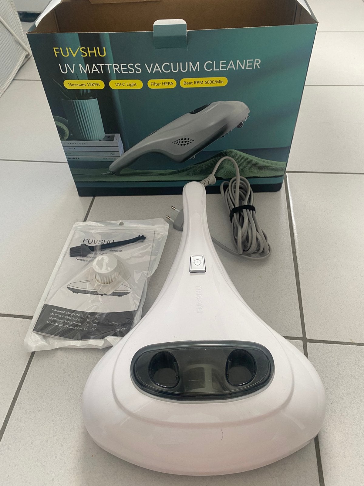 FUVSHU UV Matrasstofzuiger / Beddenreiniger met accessoires, Electroménager, Aspirateurs, Utilisé, Autres types, Autres marques
