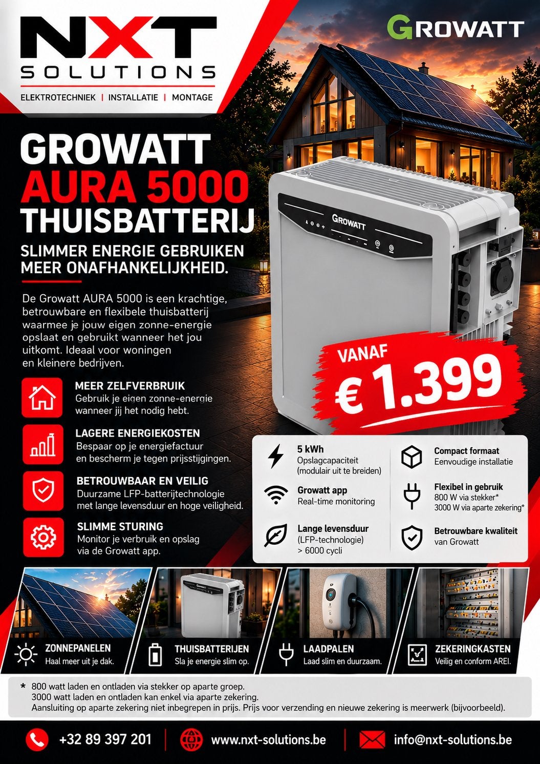 Growatt thuisbatterij, Doe-het-zelf en Bouw, Nieuw, Growatt, Nxt, Ophalen
