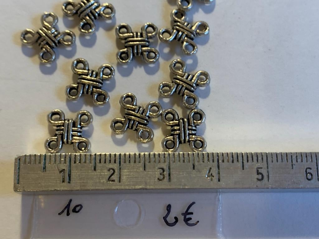 10 metalen tussenstukjes, Ophalen of Verzenden, Nieuw, Tussenstuk of Tussenkraal