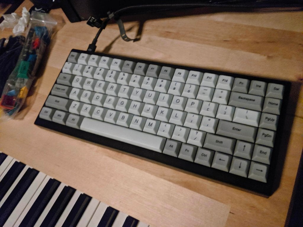 Vortex Tab 75 mechanisch toetsenbord, Cherry MX Clear (ANSI), Computers en Software, Ophalen of Verzenden, Qwerty, Zo goed als nieuw