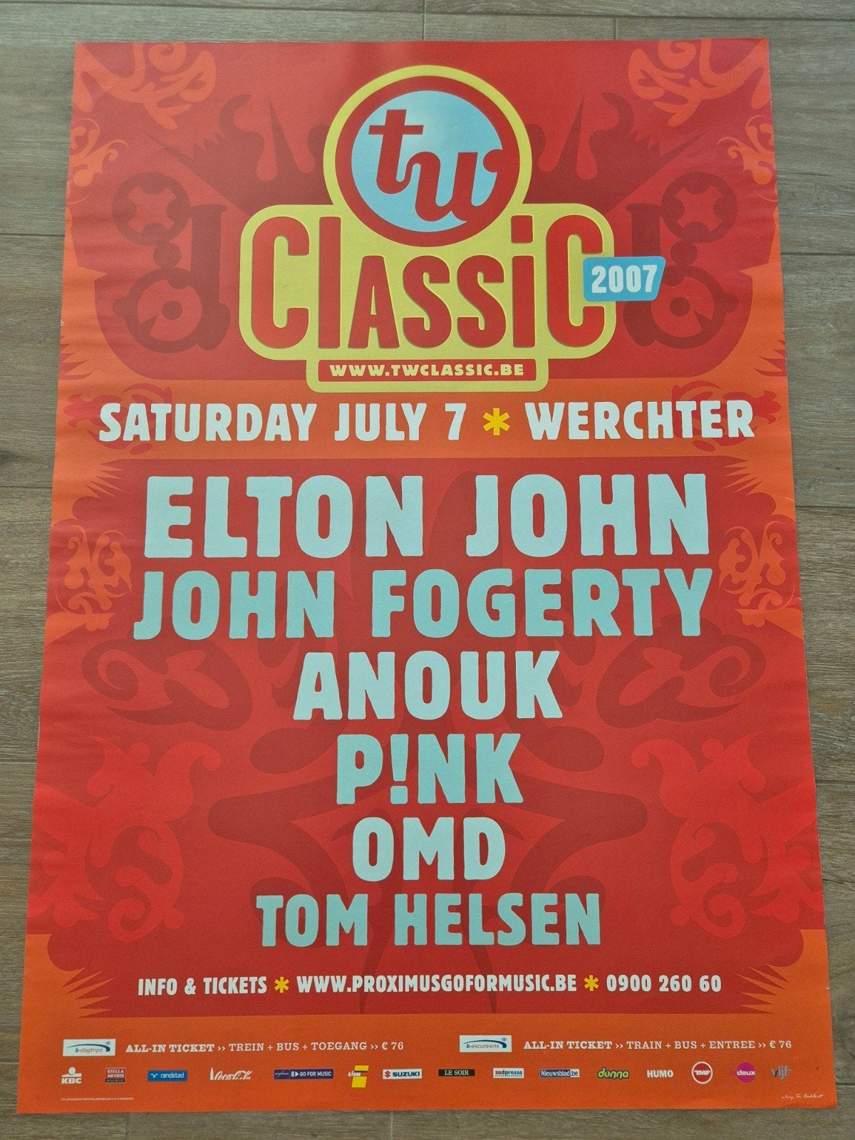 Poster Tw Classic 2007, Ophalen of Verzenden, Zo goed als nieuw, Muziek