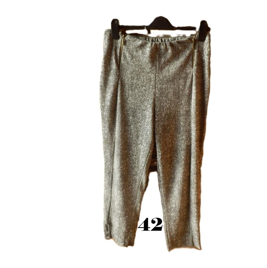 (17) -pantalon femme t.42 gris moucheté, Maat 42/44 (L), Ophalen of Verzenden, Zo goed als nieuw, Grijs