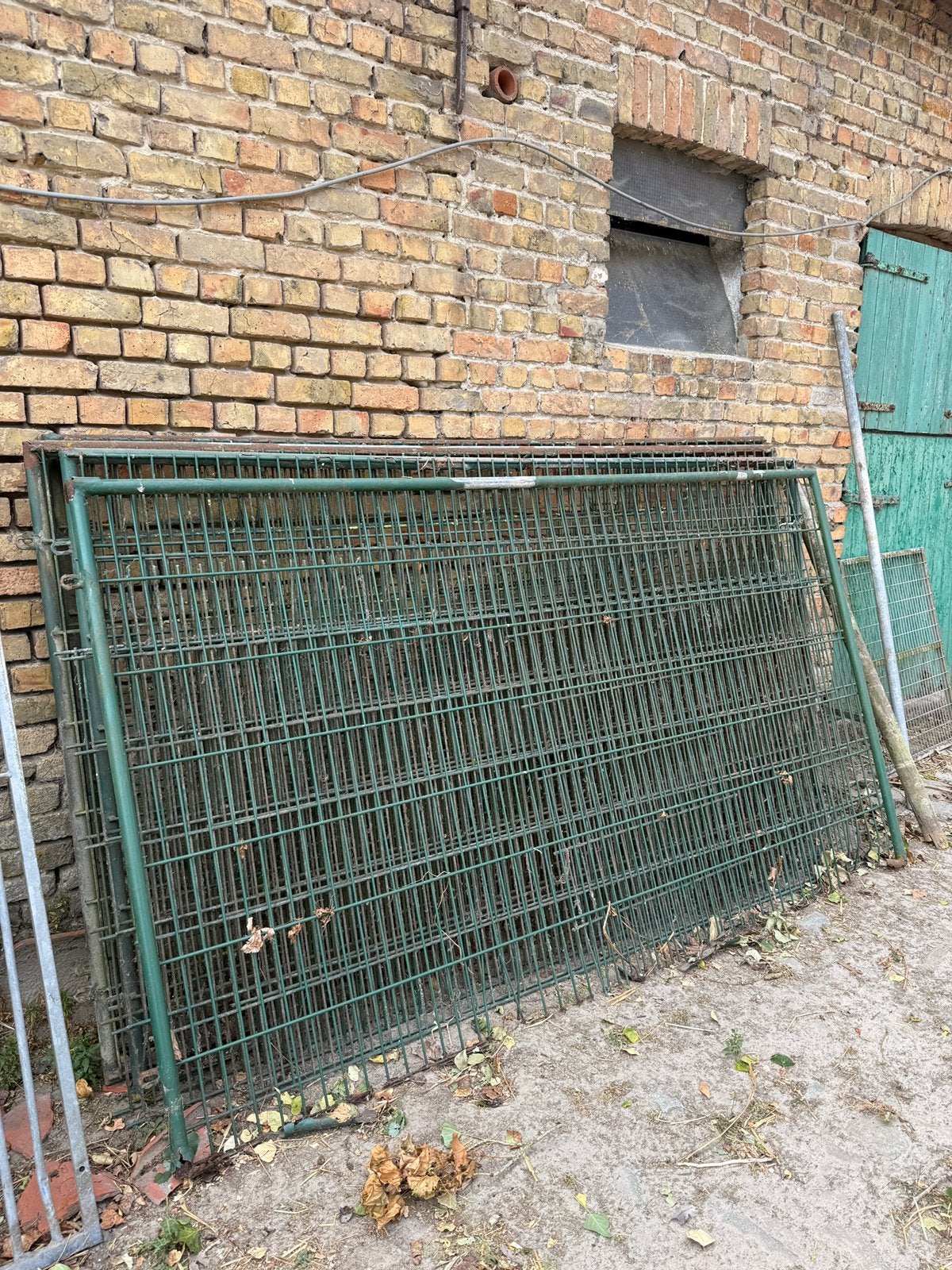 Hekken afsluiting metaal groen, Enlèvement, Utilisé, Fer