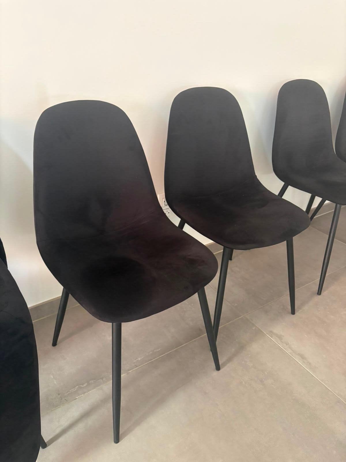 À vendre : 6 chaises noires, Comme neuf, Enlèvement, Cinq, Six Chaises ou plus, Tissus