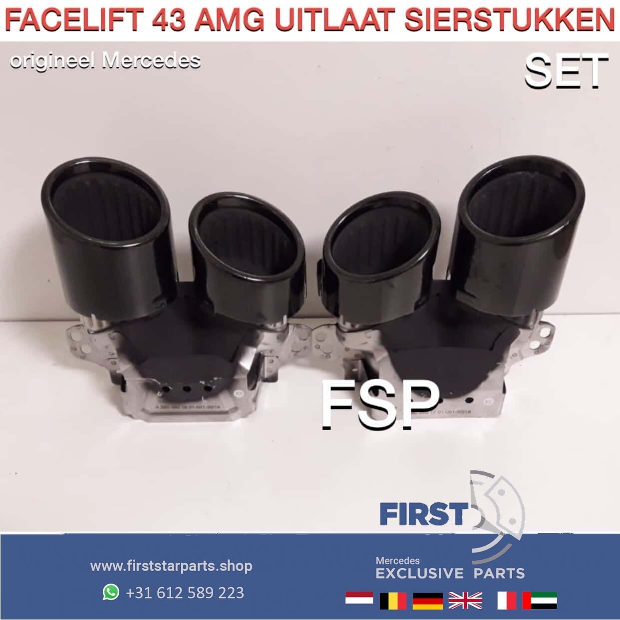 X247 GLB 35 45 AMG UITLAAT SIERSTUKKEN SET ZWART GLB35 GLB45, Gebruikt, -, Ophalen of Verzenden, -