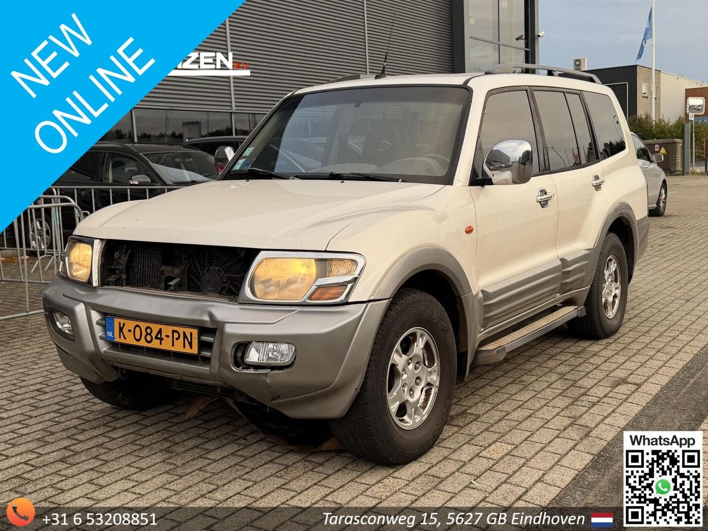 Mitsubishi Pajero 3.2 Di-D GLX Long Body | Leder | Climate |, Auto's, Automaat, Verwarmde buitenspiegels, Wit, Bedrijf