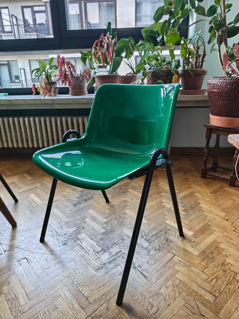 Groene Modus Stoelen (4) - Osvaldo Borsani voor Tecno, Huis en Inrichting, Ophalen, Overige kleuren, Vier, Kunststof