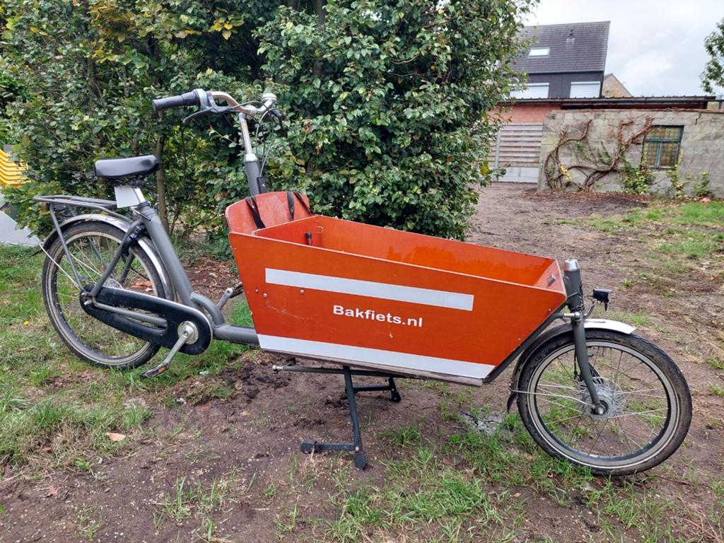 Bakfiets cargo long, Fietsen en Brommers, Gebruikt, Huif, 2 kinderen, Ophalen