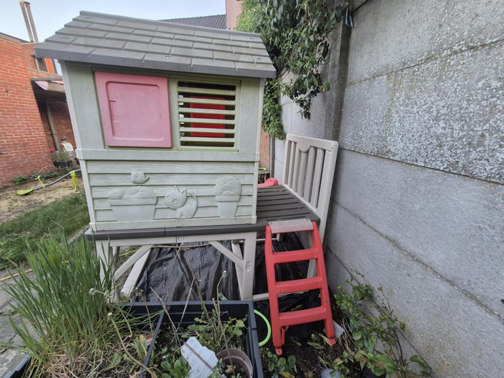 Smoby speelhuis met glijbaan, Ophalen