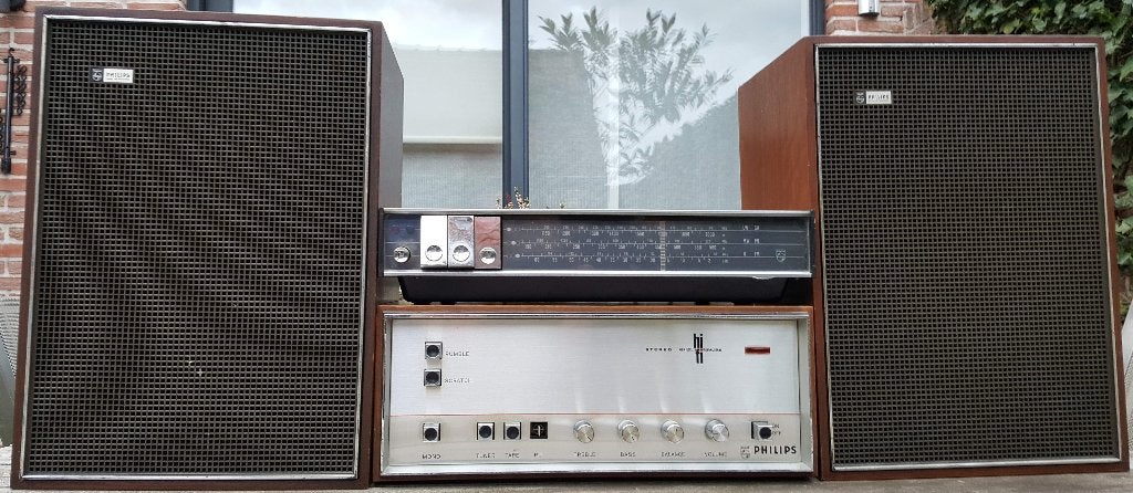 PHILIPS Vintage stereo installatie 1969/1970, Audio, Tv en Foto, Stereoketens, Ophalen, Philips, Gebruikt, Losse componenten