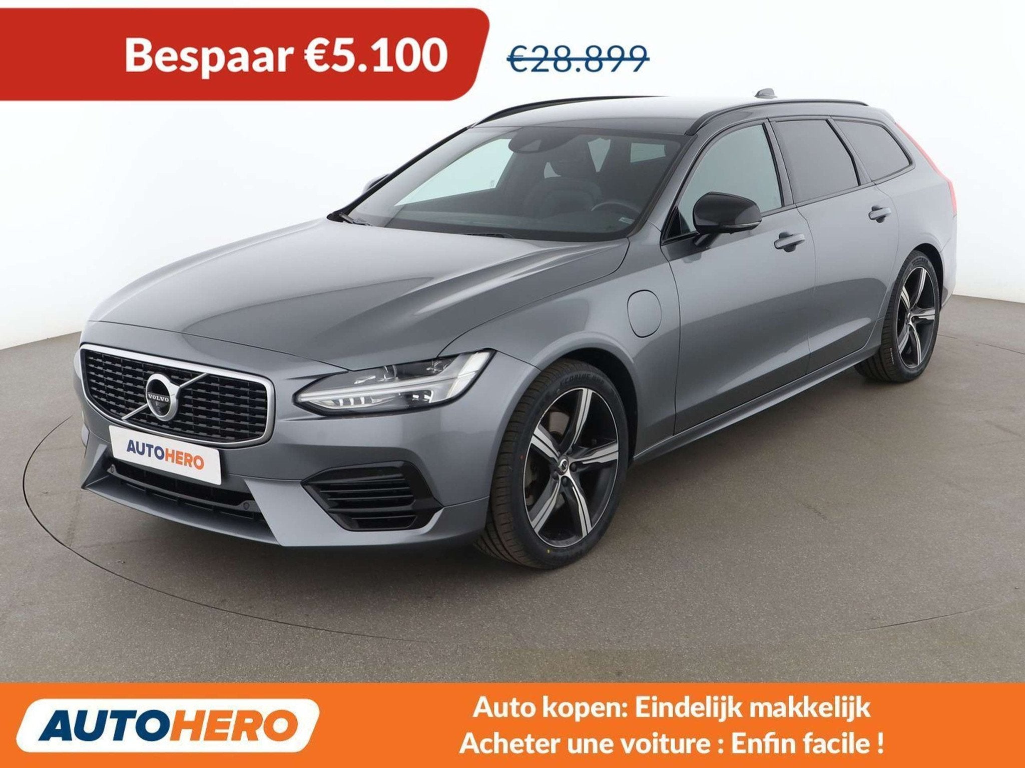 Volvo V90 2.0 T8 Plug-in Hybrid R-Design AWD (bj 2020), Auto's, Automaat, 1969 cc, Leder, Hybride Elektrisch/Benzine