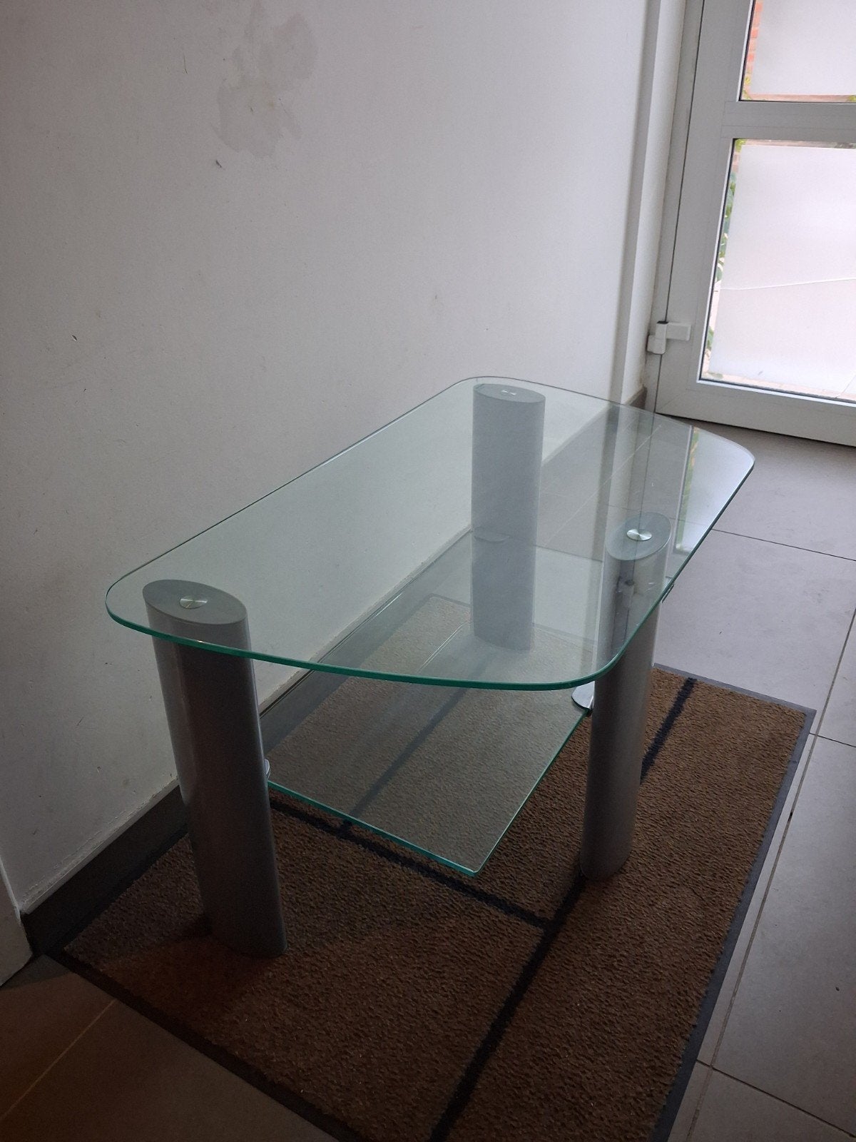 Glazen tv-meubel, Ophalen, Minder dan 50 cm, 50 tot 100 cm, Glas