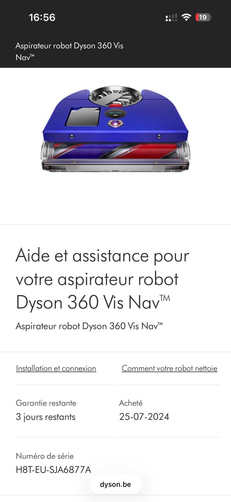 Dyson robotstofzuiger, Elektronische apparatuur, Stofzuigers, Ophalen, Zo goed als nieuw, Robotstofzuiger, Dyson