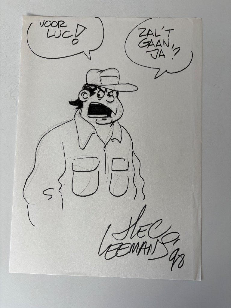 Fc de kampioenen dedicace DDT, Eén stripboek, Ophalen of Verzenden, Zo goed als nieuw, Hec Leemans