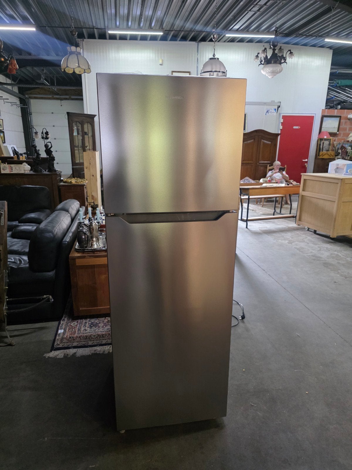 Thomson koel-vriescombinatie – inox look, Ophalen, Met vriesvak