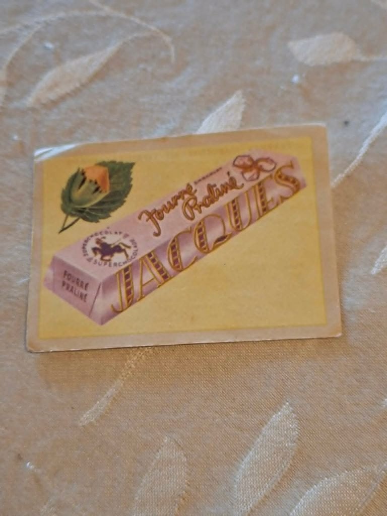 Prentje/Chromo : Fourré Praliné/Chocolade Jacques, Enlèvement ou Envoi, Utilisé, Autres sujets/thèmes, Gravure